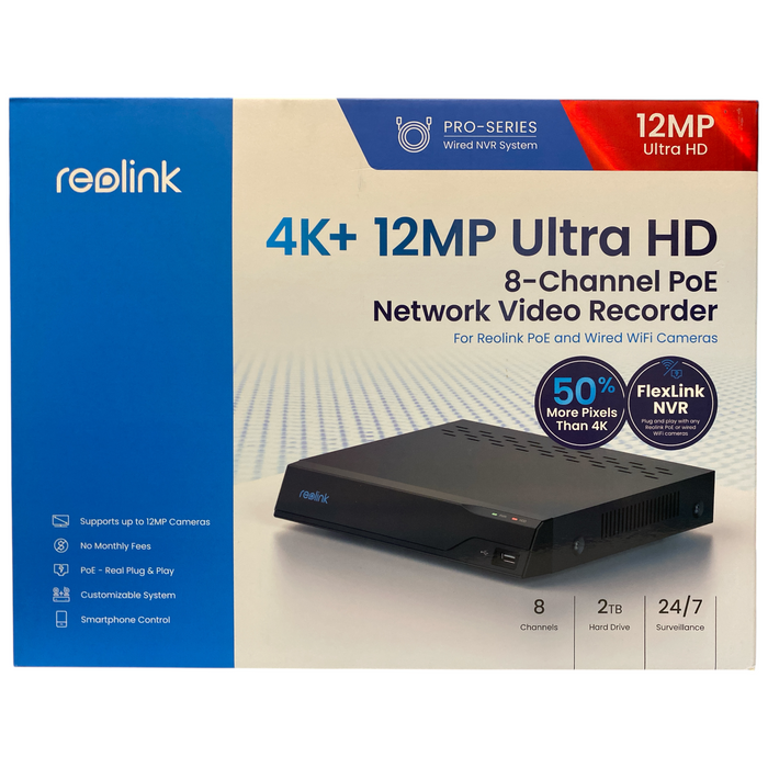 Reolink 4K Bullet Cameras with 2TB NVR Security System, 6pk