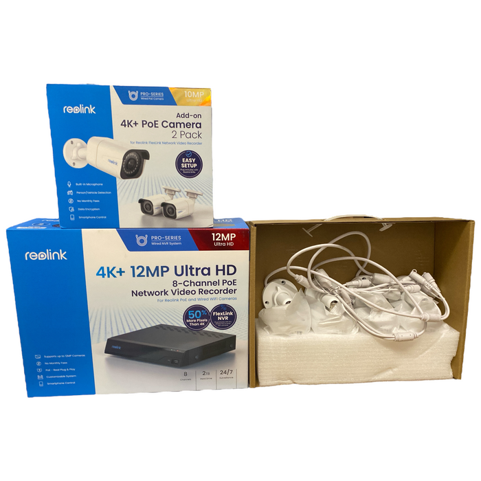 Reolink 4K Bullet Cameras with 2TB NVR Security System, 6pk