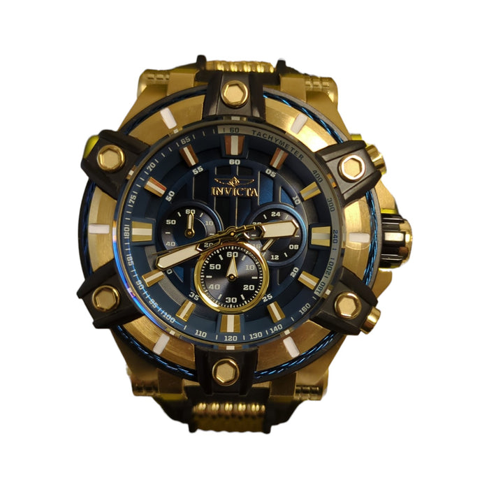 Invicta Men's Bolt Quartz 52mm Gold Tone Stainless Steel, Blue Dial, 39187