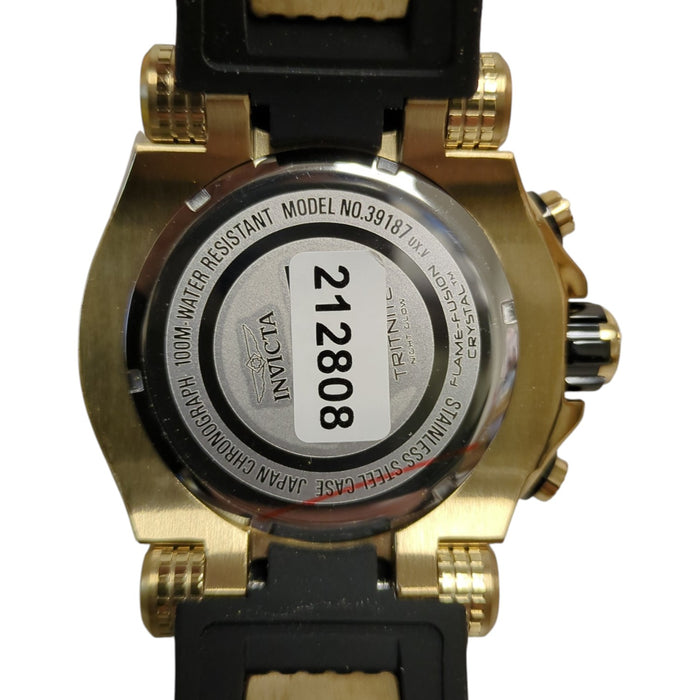Invicta Men's Bolt Quartz 52mm Gold Tone Stainless Steel, Blue Dial, 39187