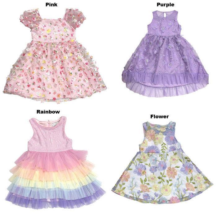 Rare Editions Girls Lightweight Knee Length Special Occasion Dress