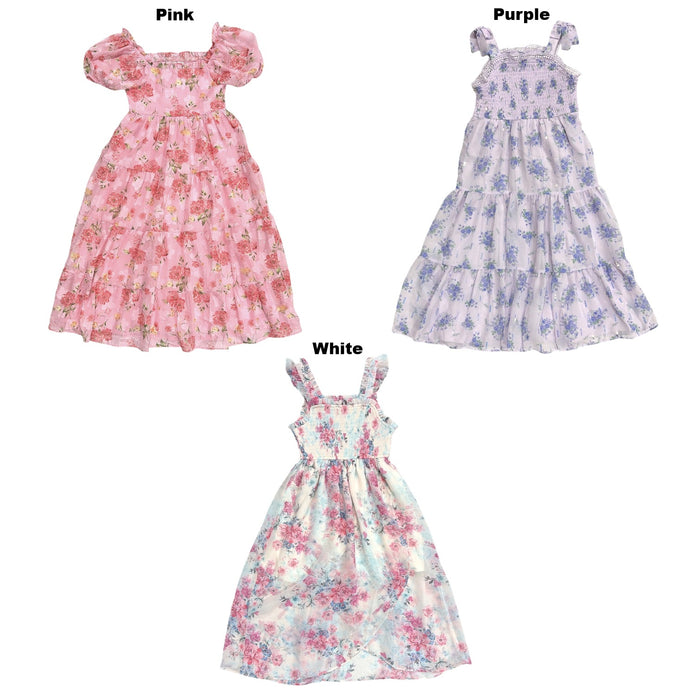 Rare Editions Girls Special Occasion Lightweight Chiffon Maxi Dress