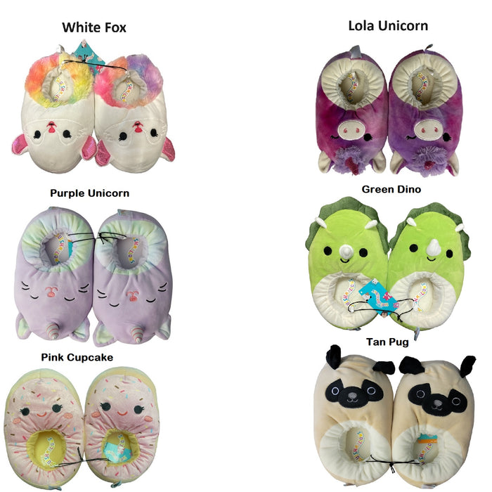 Squishmallows Unisex Youth Slip On Soft & Cozy Cute Plush Squishie Slippers