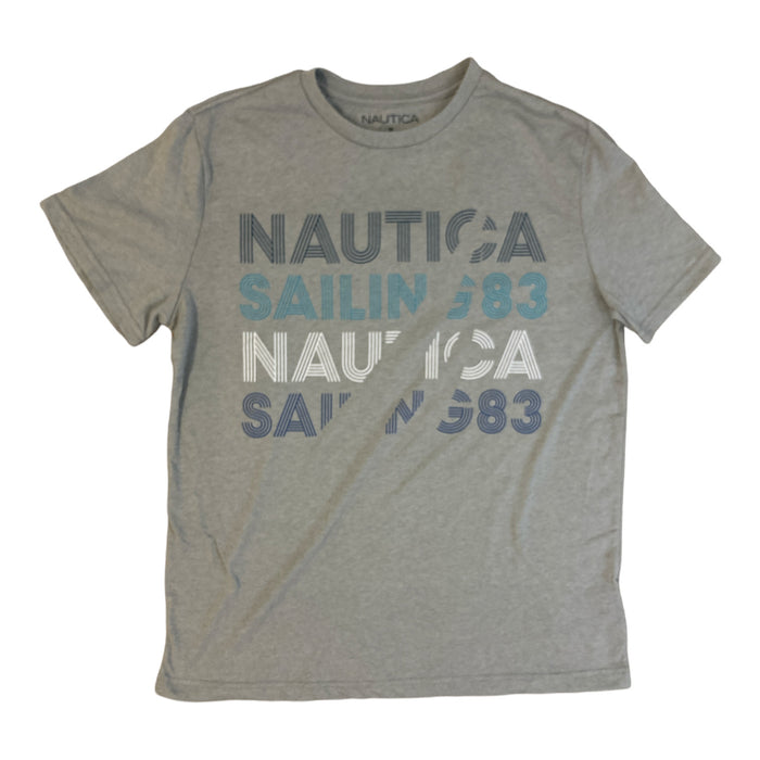 Nautica Men's Crewneck Graphic Ribbed Collar Cotton T-Shirt