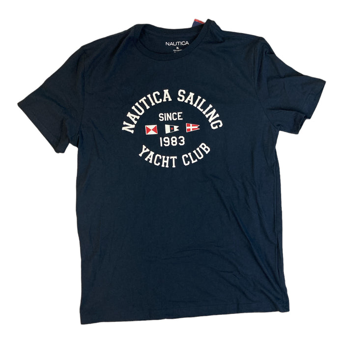 Nautica Men's Crewneck Graphic Ribbed Collar Cotton T-Shirt
