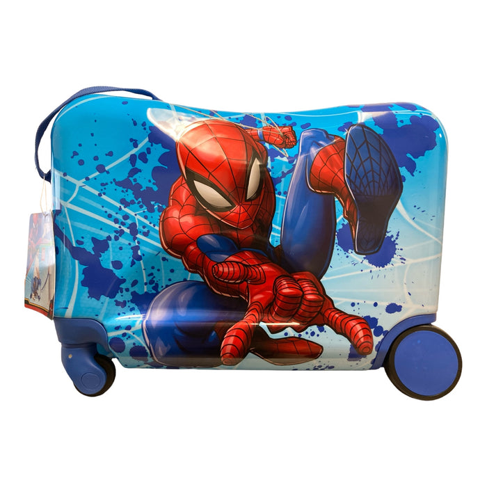 FUL Kids Spiderman Carry Pull or Ride-On Hardside Luggage