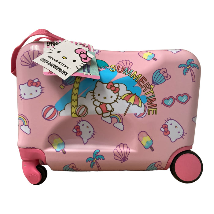 FUL Kids Hello Kitty Carry Pull or Ride-On Hardside Luggage