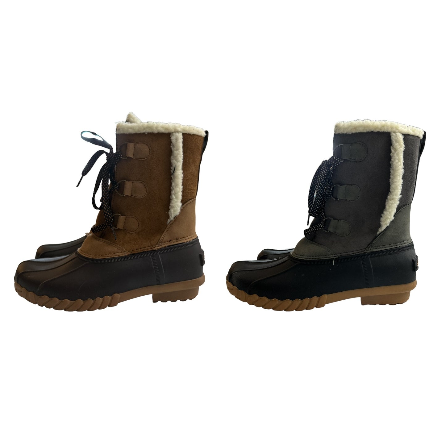 Eddie Bauer Women's Faux Fur Lined Comfort Footbed Duck Boots