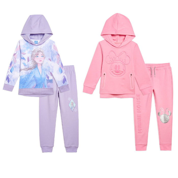 Licensed Girl's 2 Piece Active Hoodie & Jogger Set