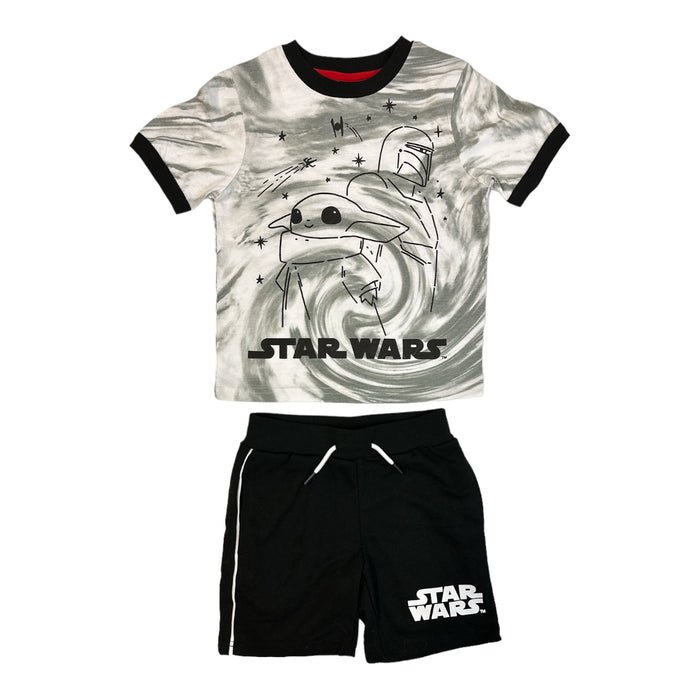 Star Wars Boy's The Mandalorian 2-Piece Short Sleeve Tee & Short Set