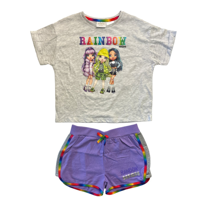 Rainbow High Girl's 2 Piece Short Sleeve & Short Play Set