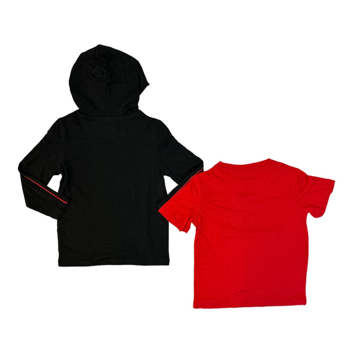 Marvel Boy's Spider-Man Long Sleeve Hooded Tee & Short Sleeve Tee Set