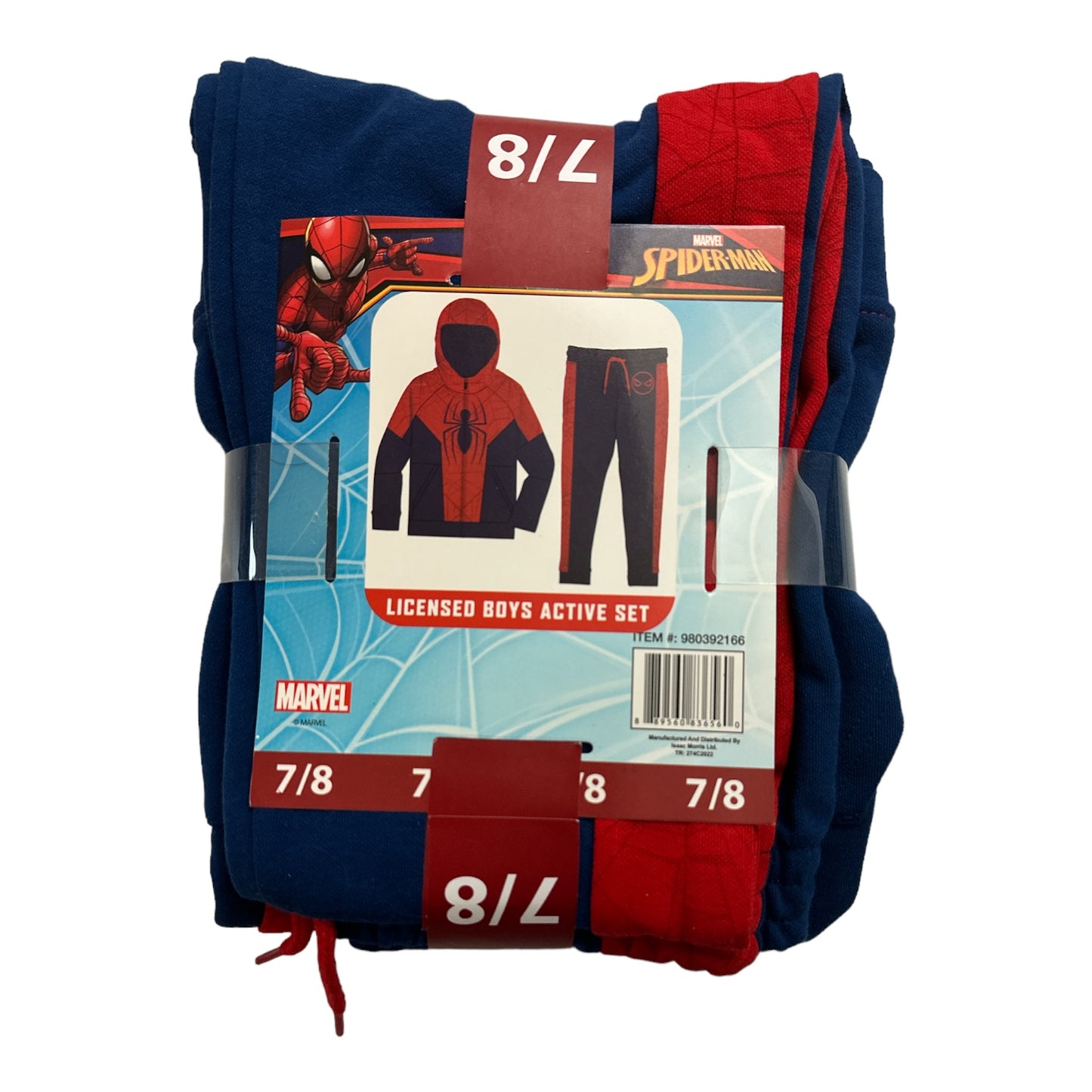 Marvel Spider-Man Boy's 2 Piece Full Zip Hoodie & Jogger Active Set