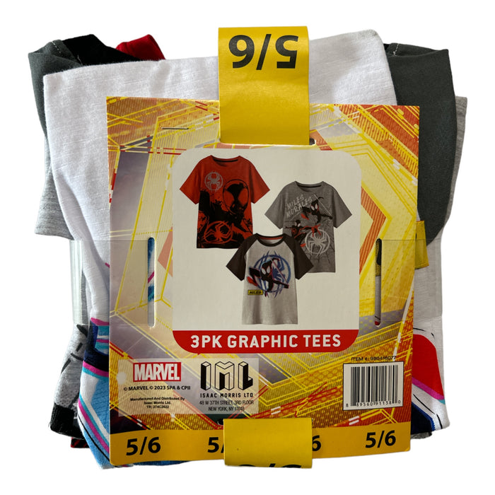 Marvel Spider-Man Boy's 3-Pack Short Sleeve Graphic Tees