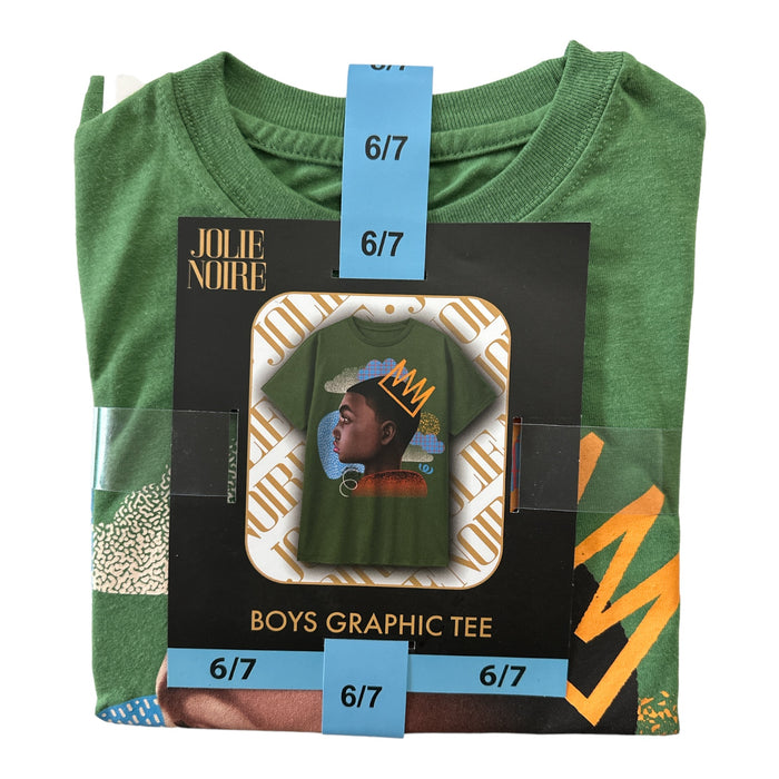 Jolie Noire Boy's Black History Month Short Sleeve Graphic Graphic Tee