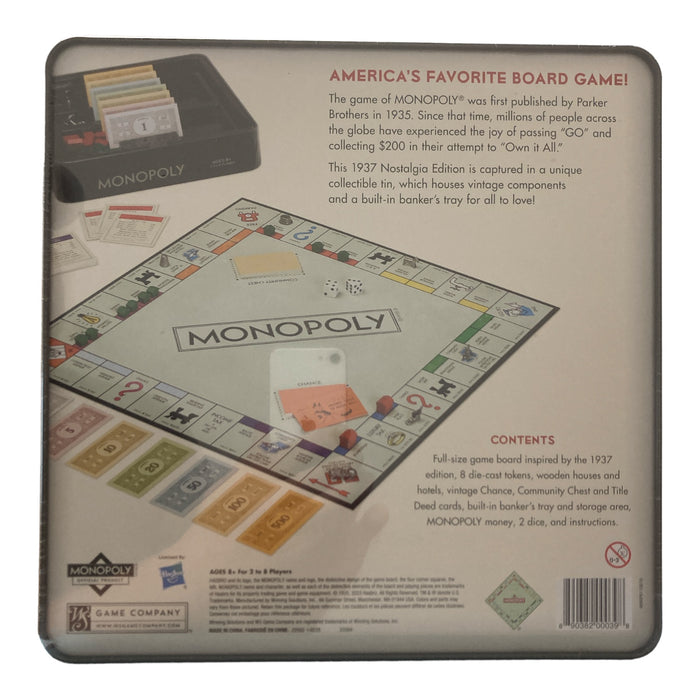 Monopoly Nostalgia Edition with Collectible Tin by Winning Solution