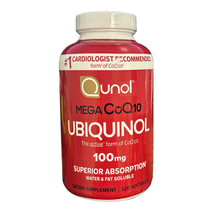 Qunol Mega CoQ10 UBIQUINOL Superior Absorption 100mg, 120 Softgels