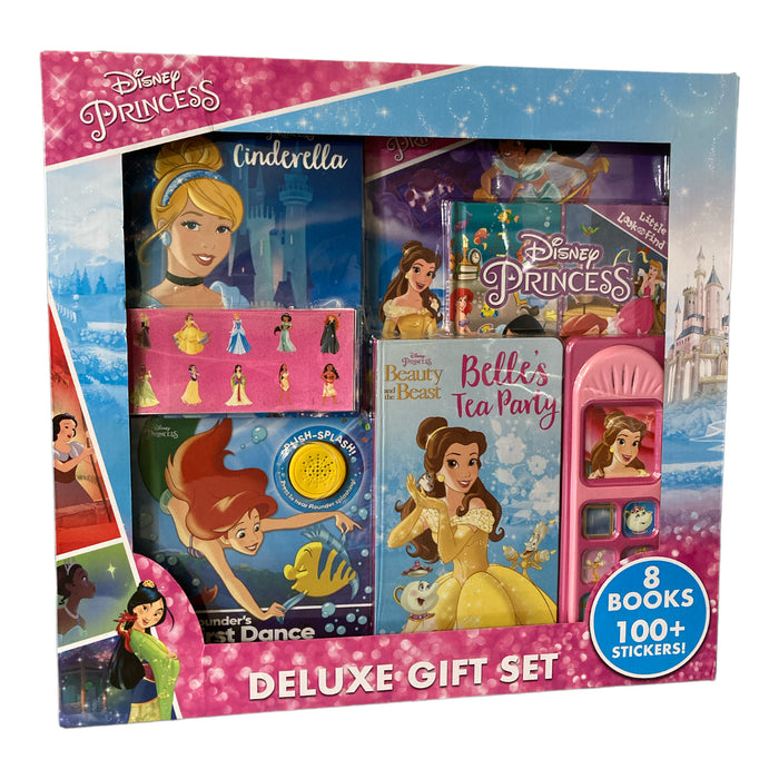 Disney Princess Deluxe 8 Book Gift Set, 100+ Stickers