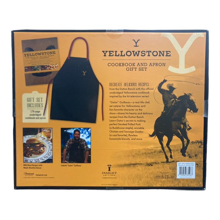 Yellowstone The Official Dutton Ranch Family Cookbook & Apron Set