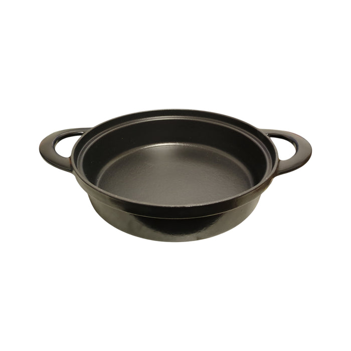 Tramontina 4 Piece Stackable Enamel Cast Iron Cookware Set, Black