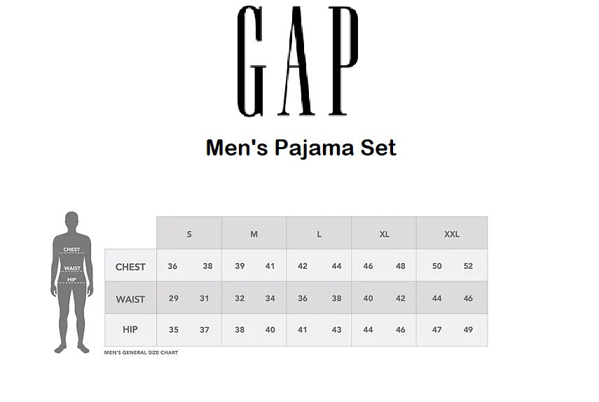 Gap Men's Flannel Cozy Crewneck Long Sleeve Drawcord Pajama Set