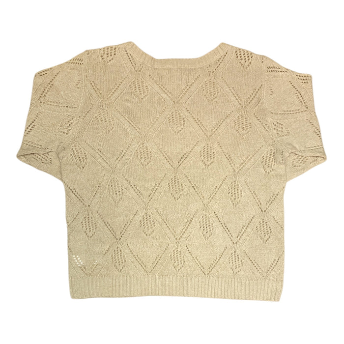 Nine West Womens Pointelle Boatneck Sweater, Long Sleeve, Ribbed Cuffs and Hem