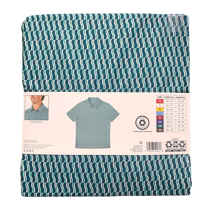 Member's Mark Mens Patterned Performance Polo, Classic Fit, Moisture-Wicking
