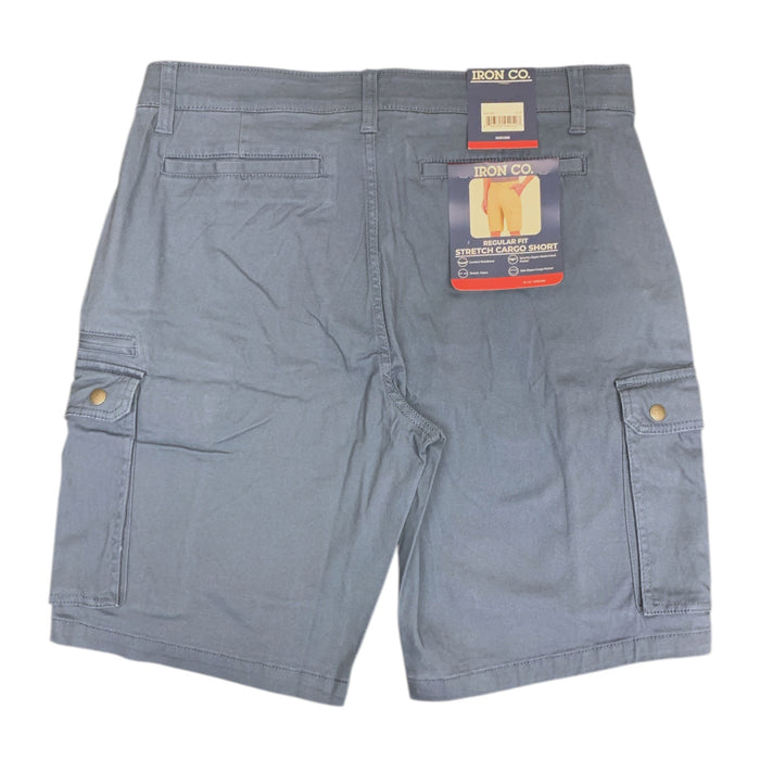 Iron Clothing Co. Men's Regular Fit Stretch Cargo Short with Side Zipper Cargo