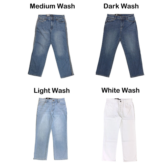 Express Women's Regular Fit High Rise Straight Leg Ankle Jean