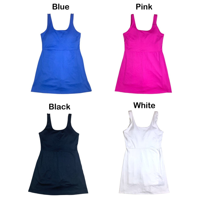 GapFit Women's Active Tank Dress, Square Neckline with Pocketed Inner Liner