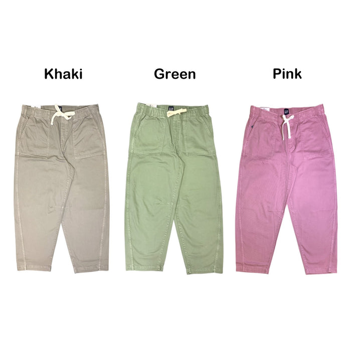 Gap Women's Pull On Barrel Pant, Mid Rise, Relaxed Fit with Tapered Leg