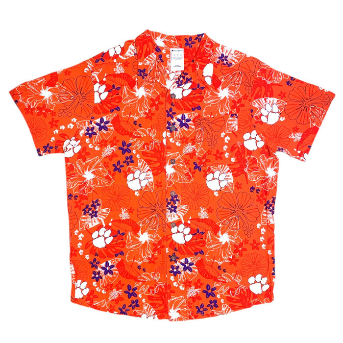 Champion Mens Short Sleeve Collared Button Down NCAA Shirt, CBMKM