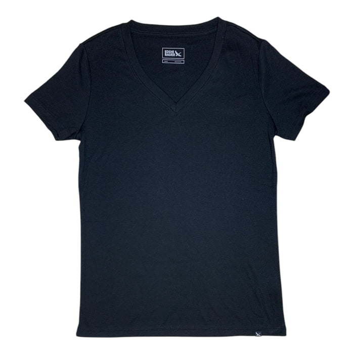 Eddie Bauer Women's V-Neck Tee, Short Sleeve, Cotton/Poly Blend