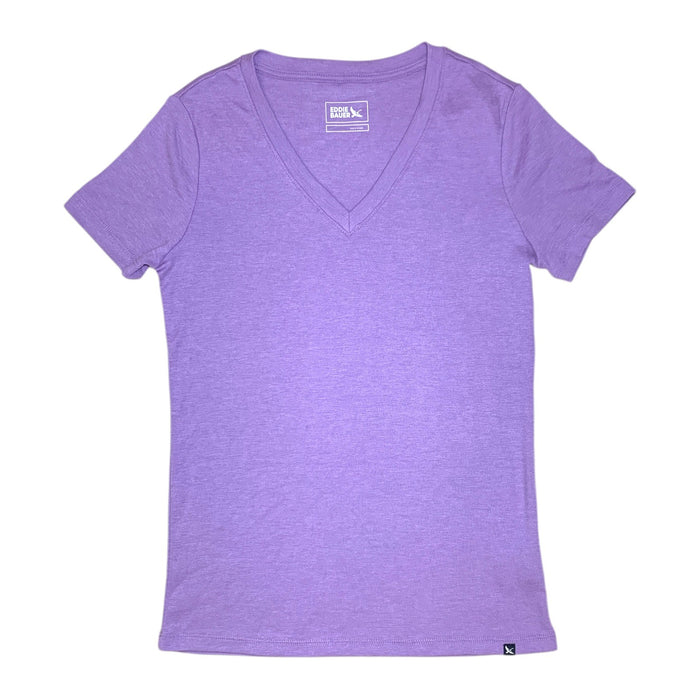 Eddie Bauer Women's V-Neck Tee, Short Sleeve, Cotton/Poly Blend