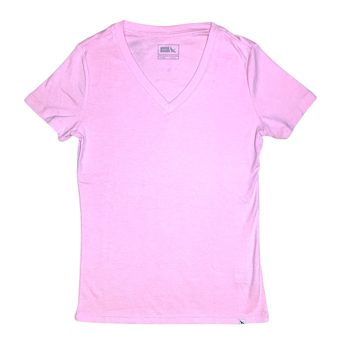 Eddie Bauer Women's V-Neck Tee, Short Sleeve, Cotton/Poly Blend