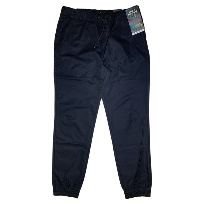 Plugg Clothing Men’s Stretch Tech Fabric Twill Joggers – Style P771442