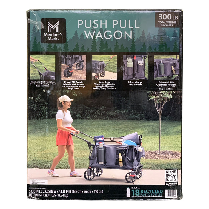 Member's Mark Push Pull Wagon, Quad-Fold, Supports up to 300 lb.