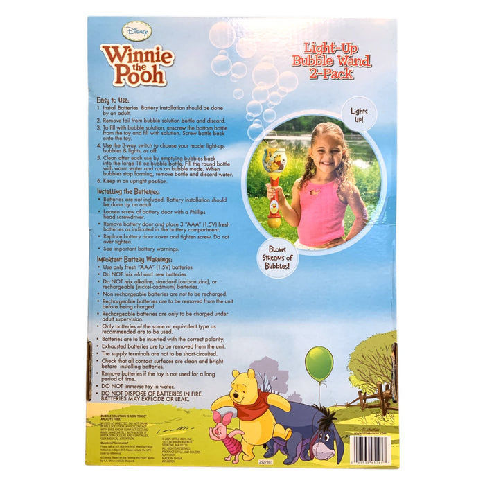 Licensed Character Light-Up Bubble Wands with Bubble Solution, 2 pk
