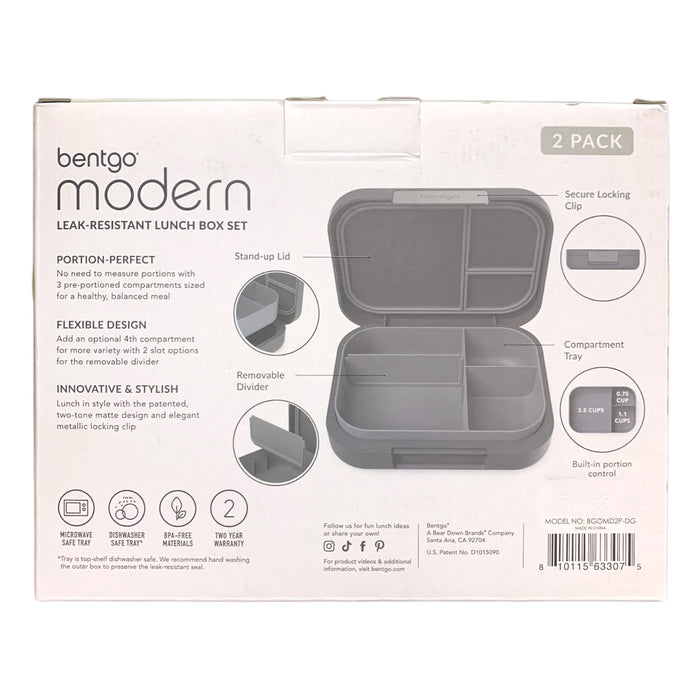 Bentgo Modern Leak-Resistant Lunch Box Set, 2-Pack