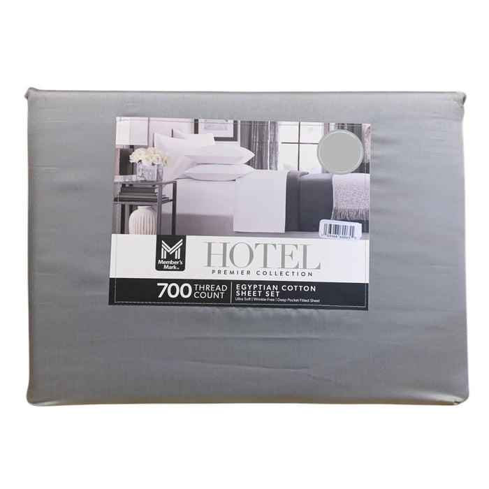 Member's Mark Hotel Egyptian Cotton 6-Piece Solid Sheet Set, 700 Thread Ct