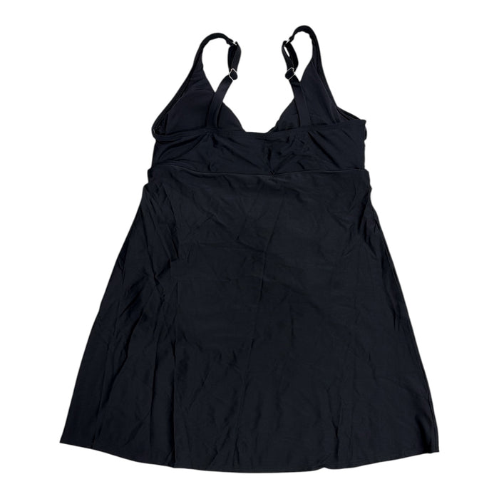 Lands' End Women's Mid-Weight V-Neck UPF 50+ Swim Dress