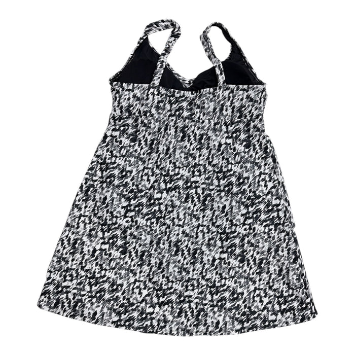 Lands' End Women's Mid-Weight V-Neck UPF 50+ Swim Dress