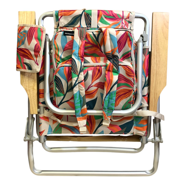 Member's Mark Beach Chair with Beech Wood Armrests, 5 Positions with Back Straps