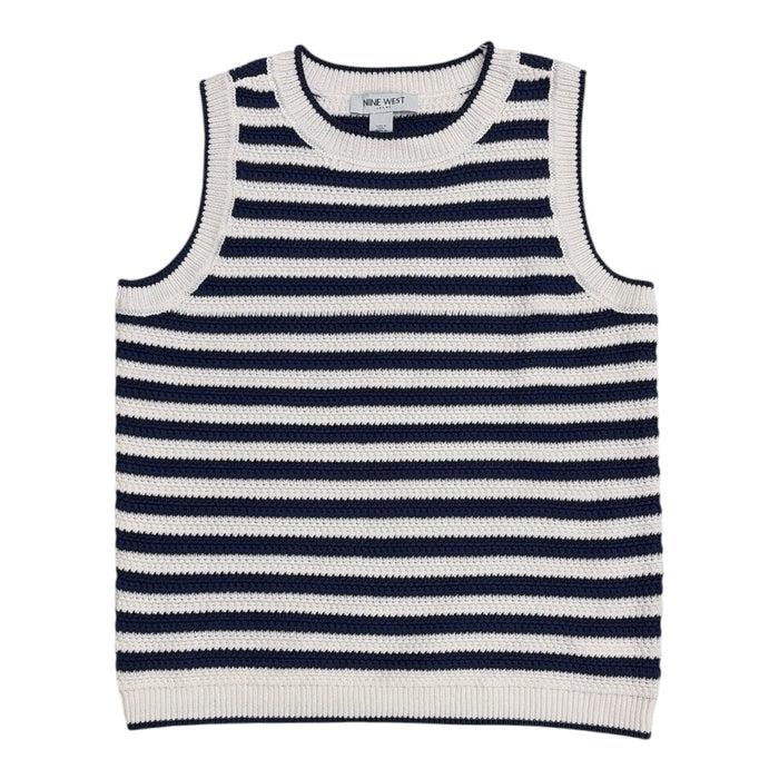 Nine West Women's Regular Fit Lightweight Crochet Tank Top