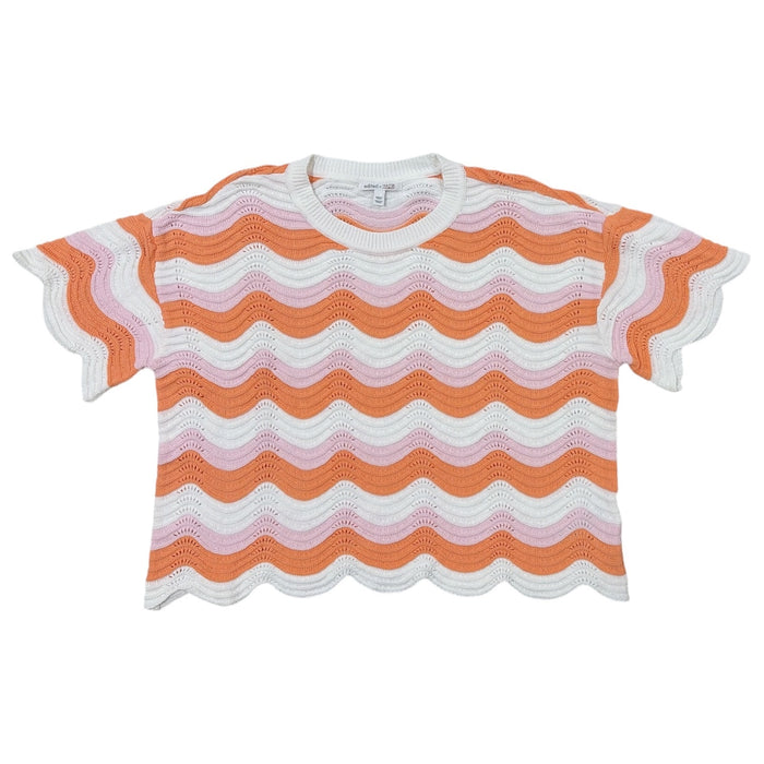 Edited by Hunter McGrady Women's Lightweight Scalloped Hem & Cuffs Crochet Top