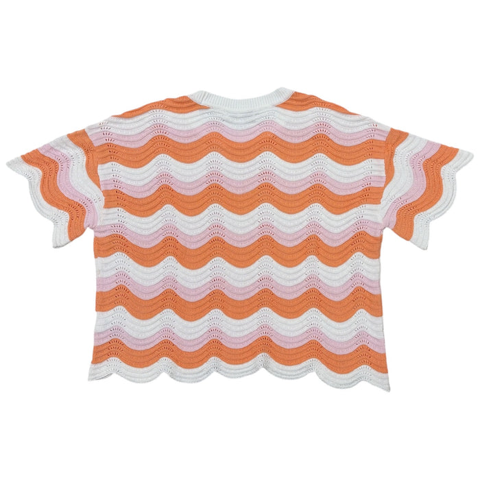 Edited by Hunter McGrady Women's Lightweight Scalloped Hem & Cuffs Crochet Top
