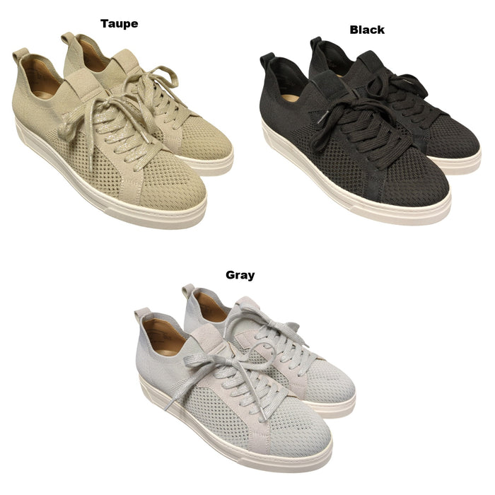 White Mountain Women's Lightweight Breathable Knit Lace-Up Sneaker