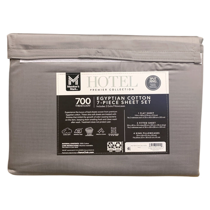 Members Mark 700 Thread Ct Hotel Premier Collection 6 Piece Sheet Set Split King