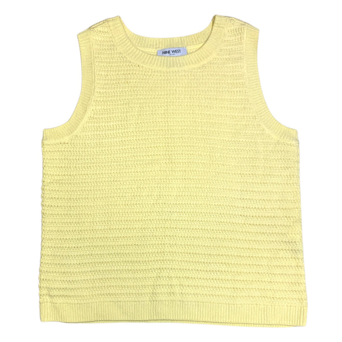 Nine West Women's Regular Fit Lightweight Crochet Tank Top