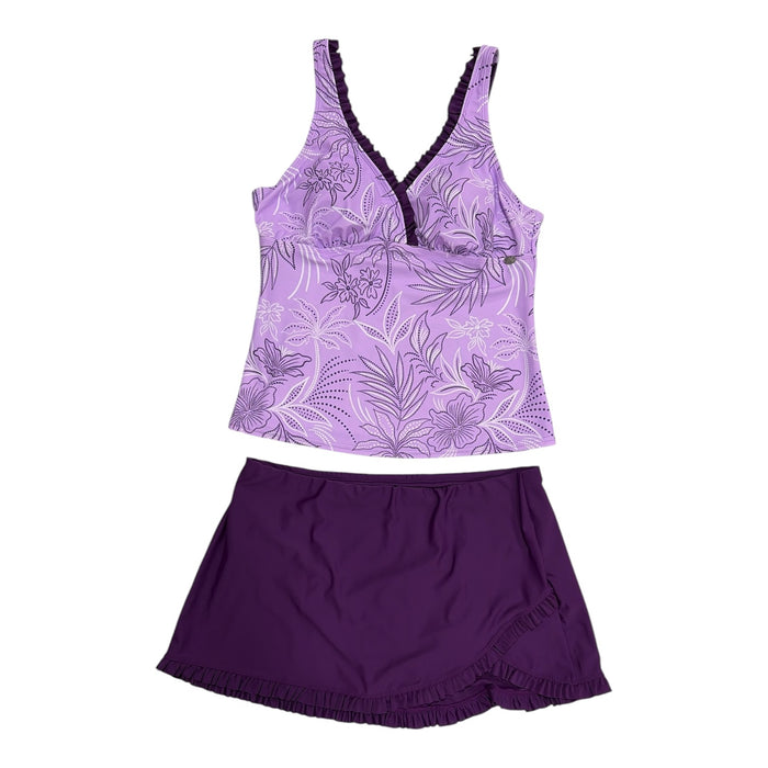 ZeroXposur Women’s Lightweight 2 Piece Ruffle Tankini Set